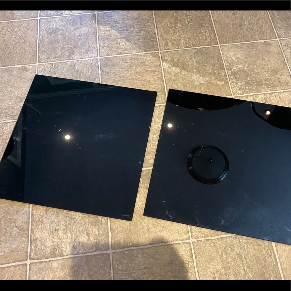 2 glass black dry erase boards!